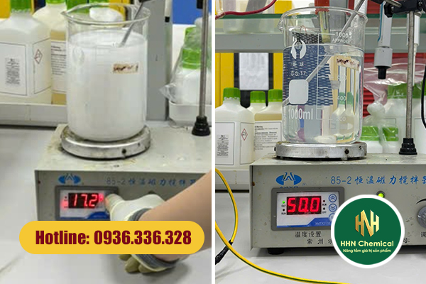 Kiểm soát nhiệt độ dung dịch SSC GPCoat 02 ở 50°C để đạt trạng thái trong suốt và tránh hiện tượng vẩn đục