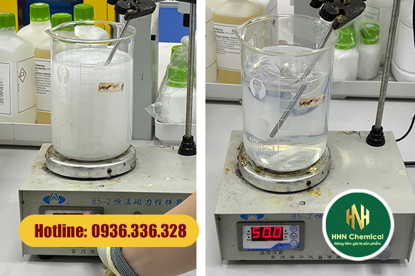 Keo nano trong suốt khi đạt 50°C – sẵn sàng để phủ