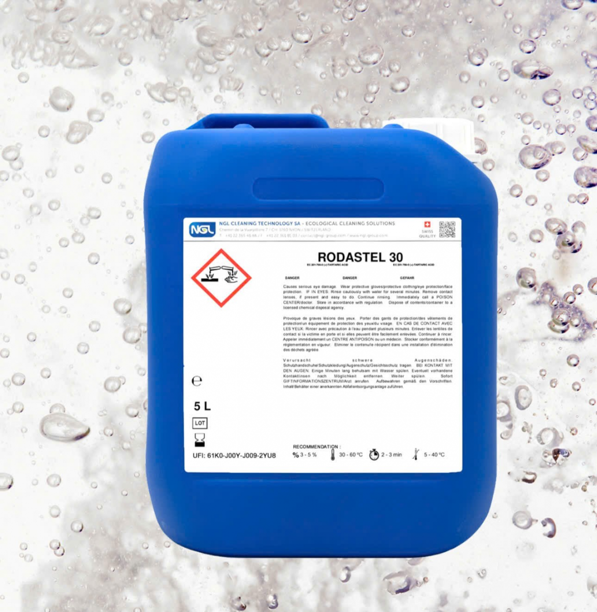 RODASTEL 30 là dung dịch làm sạch – trung hòa – hoạt hóa bề mặt kim loại